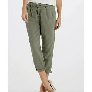 Adriano Goldschmied 29R / 8 Green The Evan Relaxed Pleated Trouser Pants AG